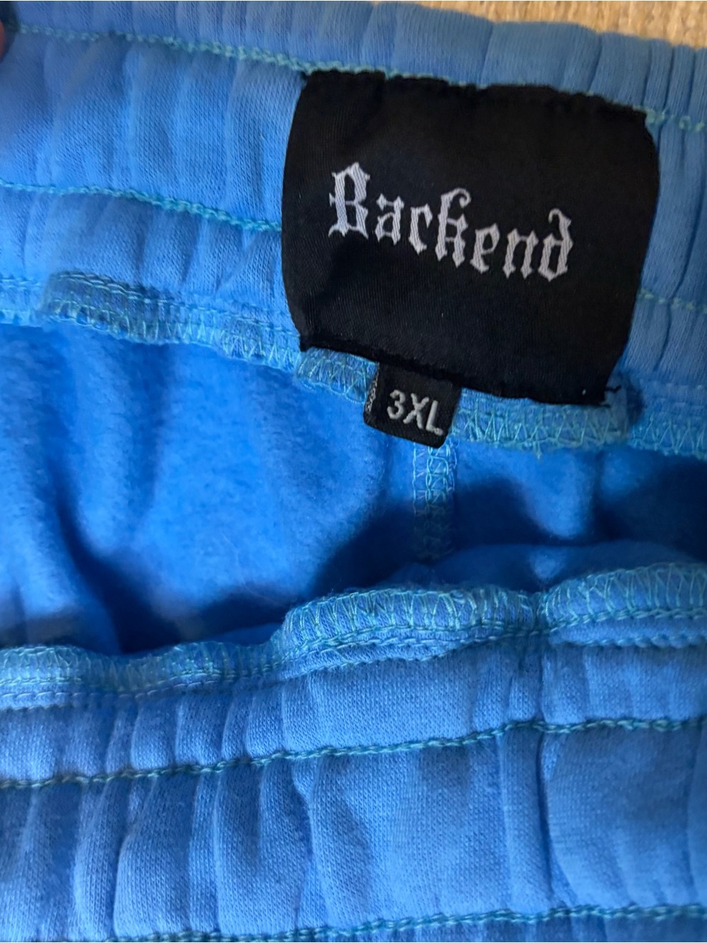 Backend Original Blue Racing Team Athletic Fleece Cargo Shorts for Men - Picture 5 of 11